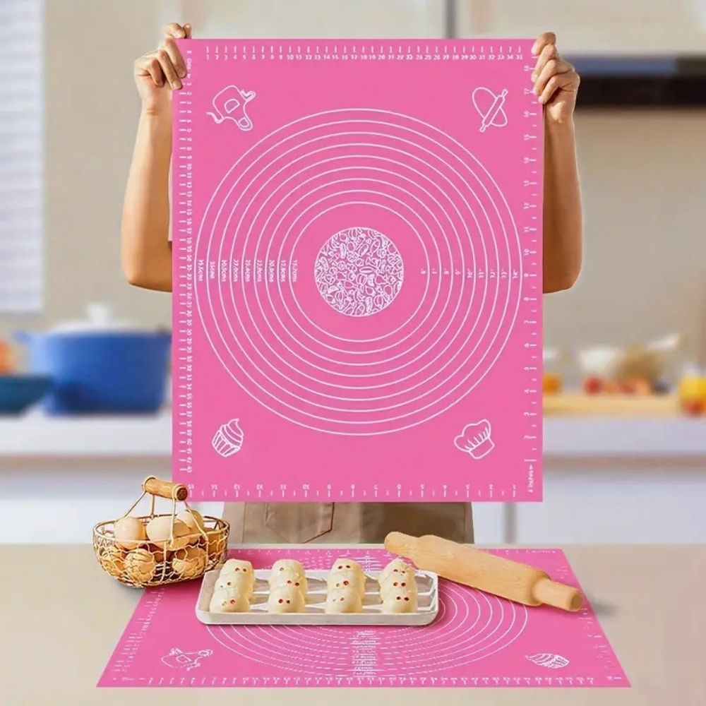 Covoraș din silicon antiaderent pentru frământat și întins aluat