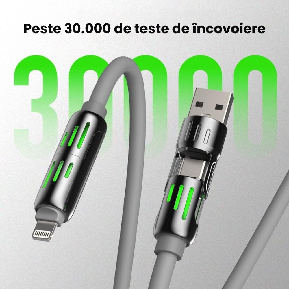 Cablu Universal 4-in-1 Multi USB, TypeC, Lightning, lungime 1.5 m
