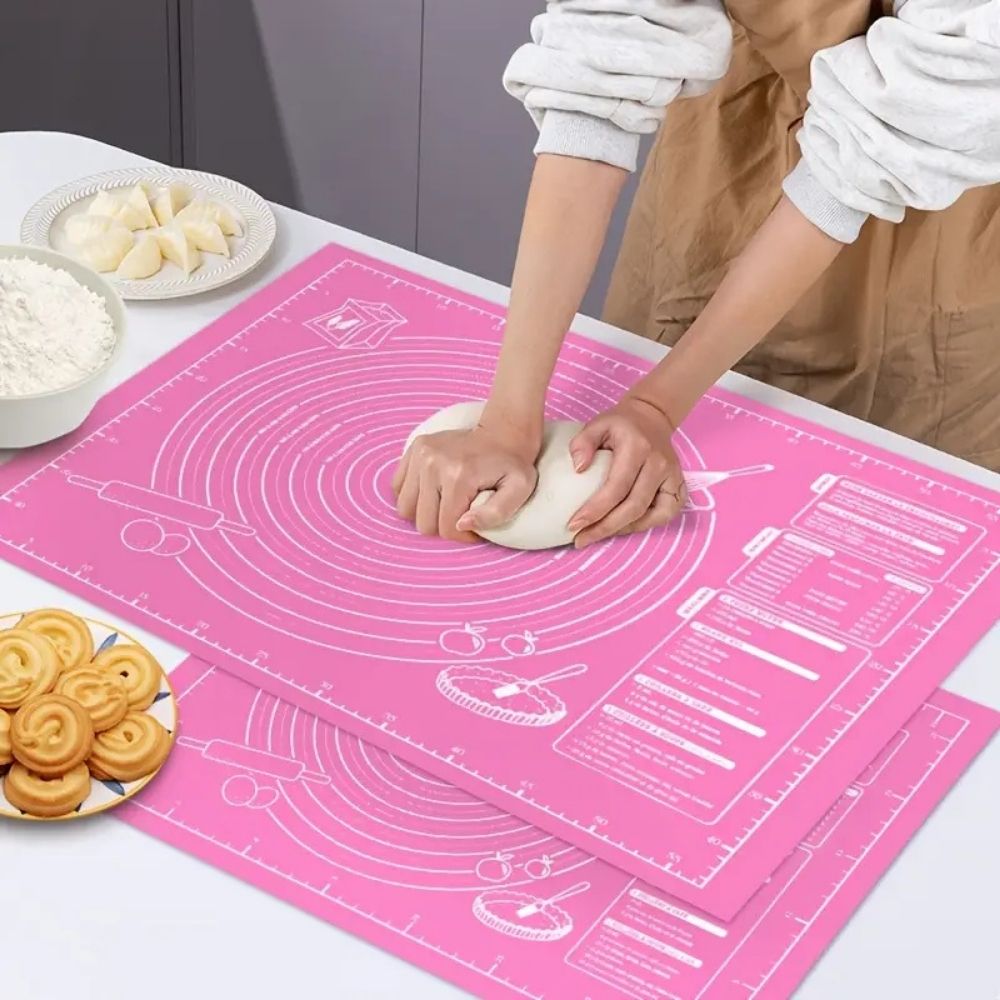 Covoraș din silicon antiaderent pentru frământat și întins aluat