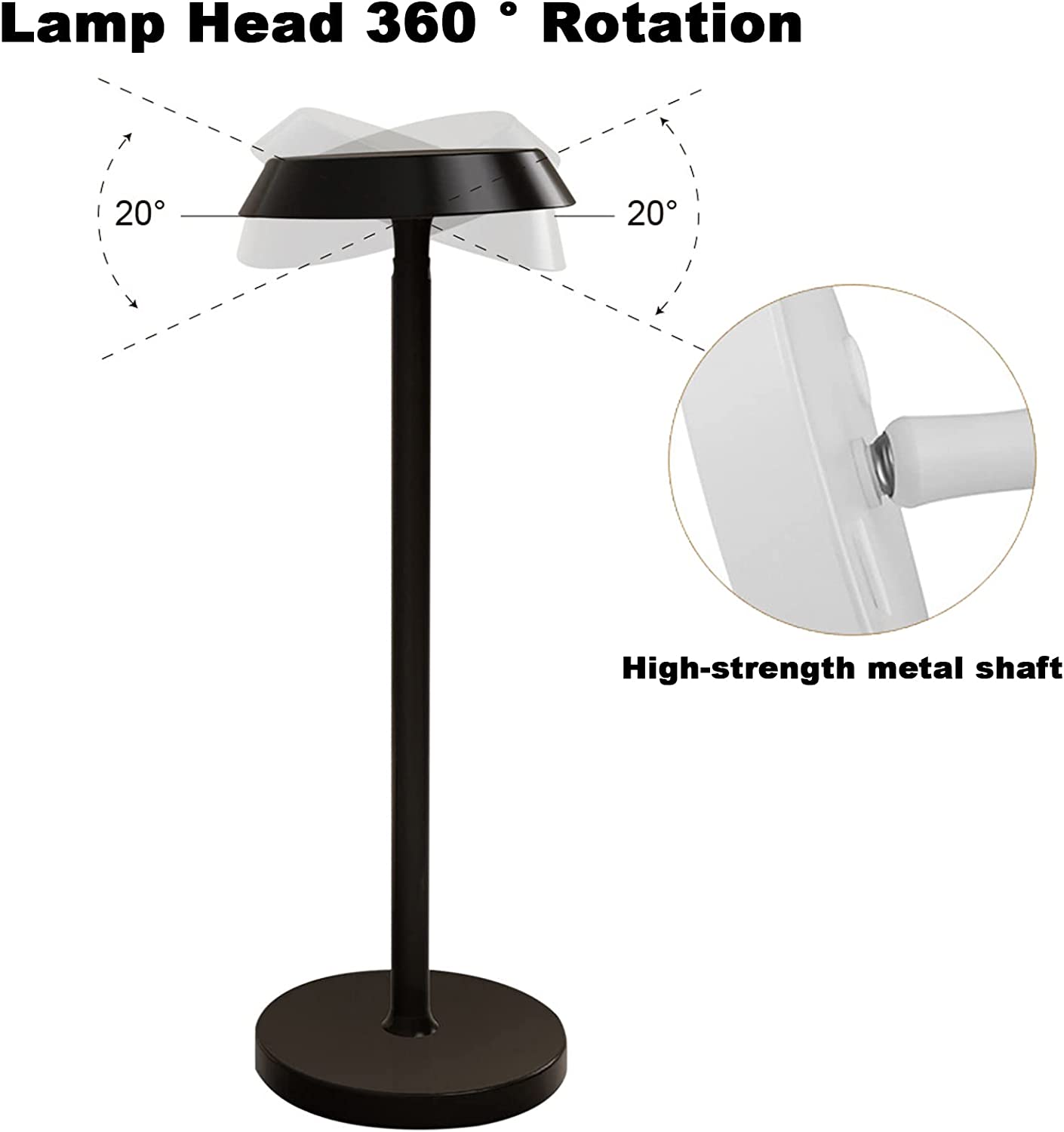 A107 Lampa LED Gentile Negru