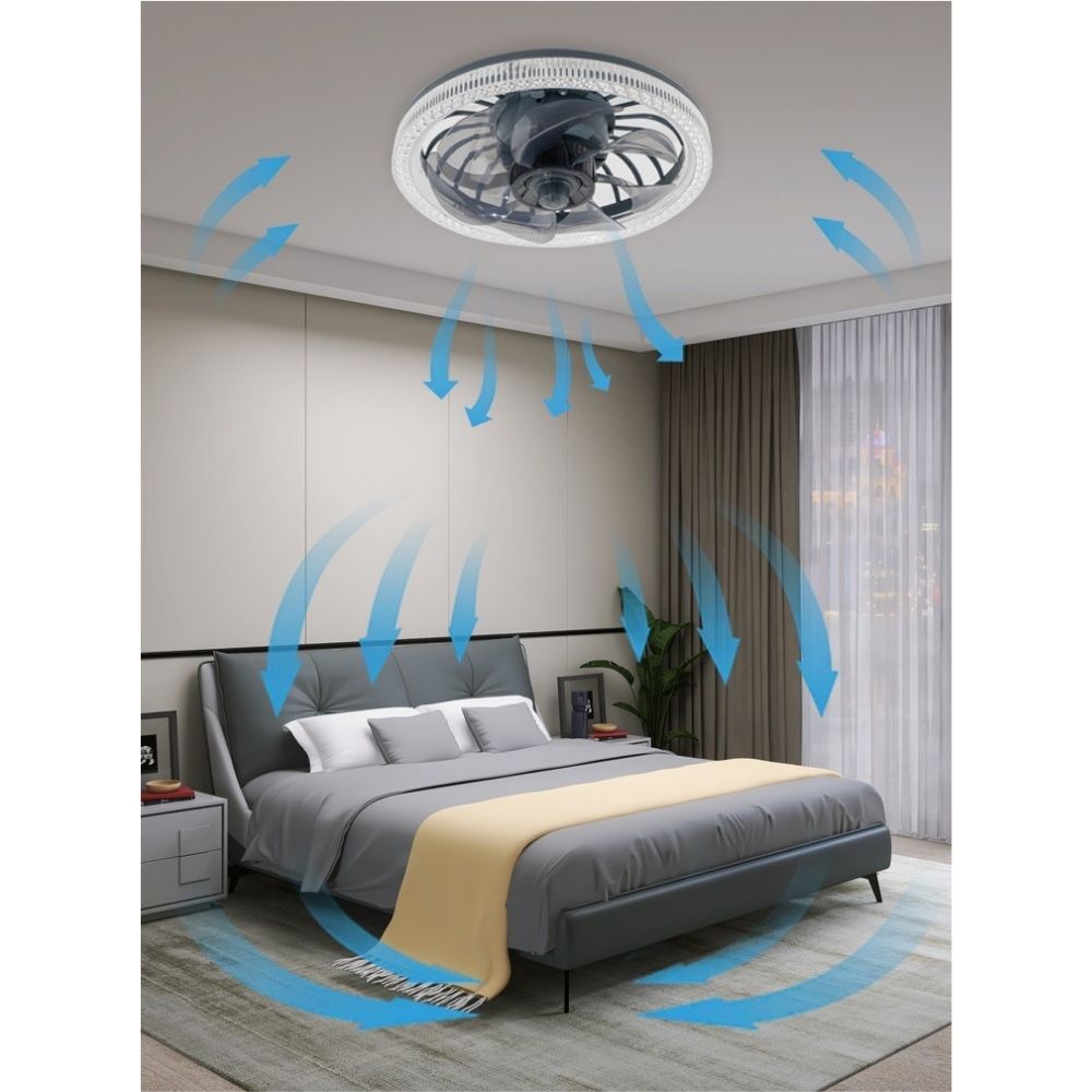 Lampă de Tavan cu Ventilator și Telecomandă