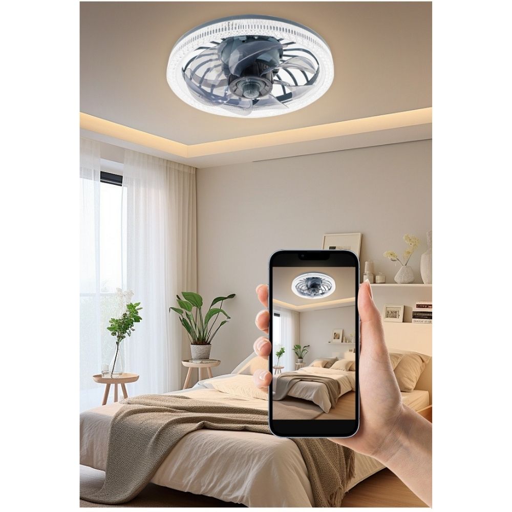 Lampă de Tavan cu Ventilator și Telecomandă