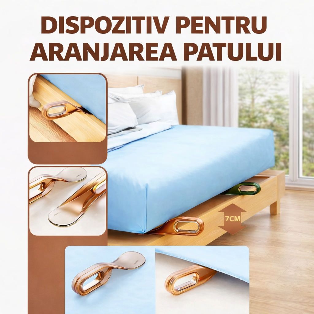Dispozitiv pentru aranjarea patului